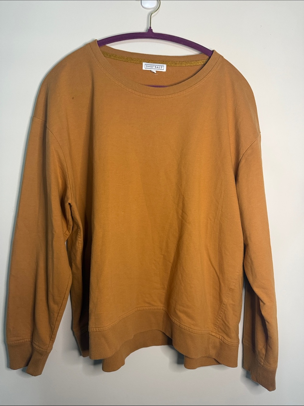 Women's Crewneck Sweatshirt in Mustard